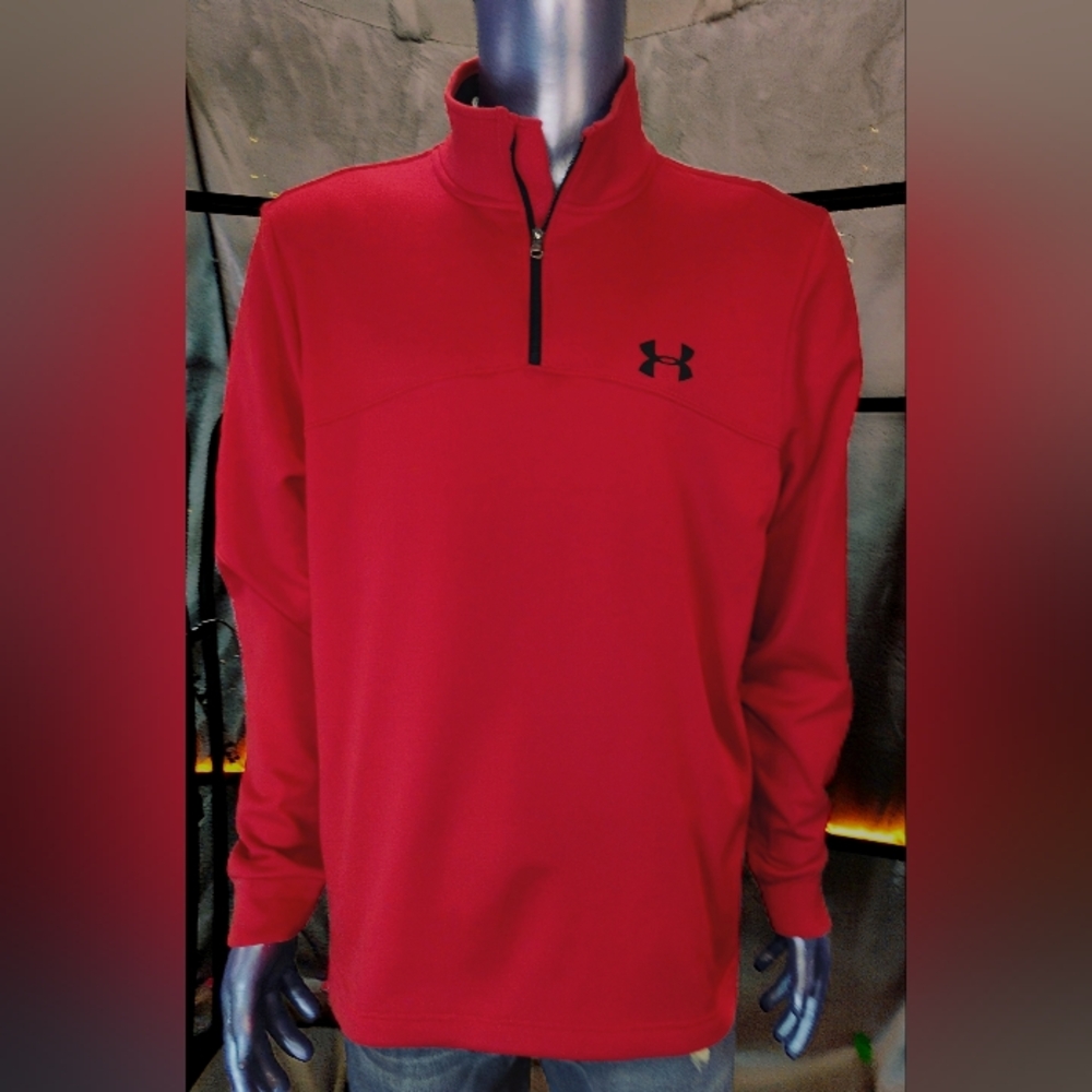 Under Armour Red 1/4 Zip Pullover Men’s Large